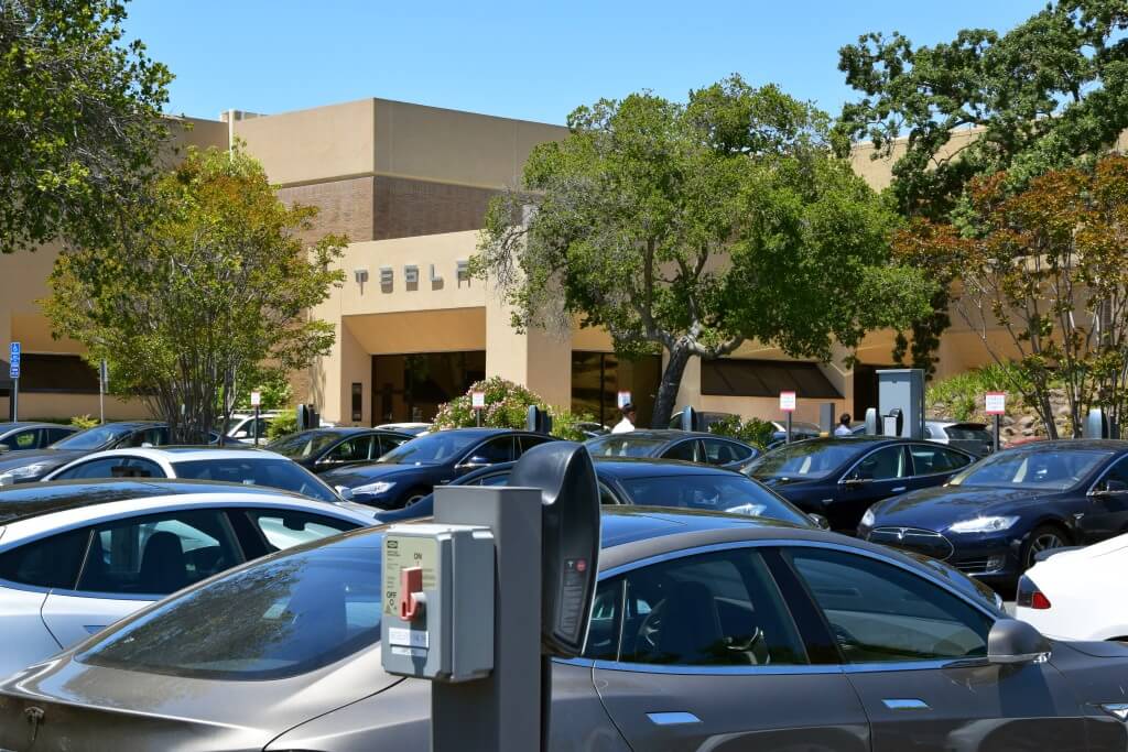 Tesla HQ parking